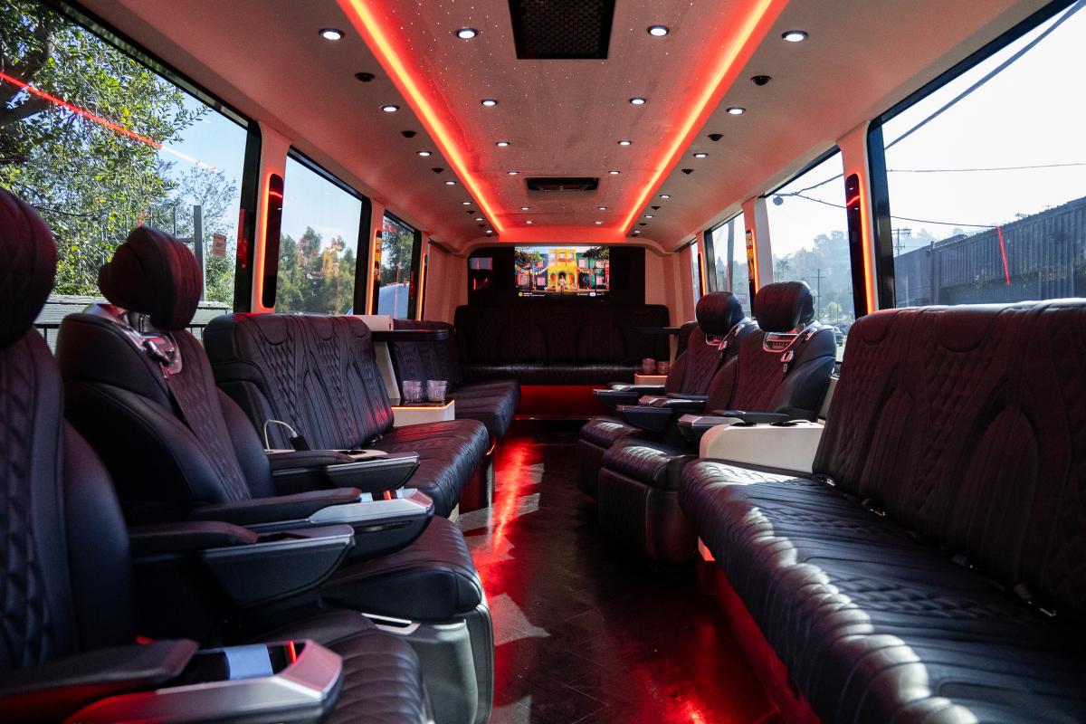 Entertainment Bus 55 luxury rental Los Angeles